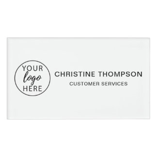 Etiqueta De Nombre Logotipo de negocio personalizado