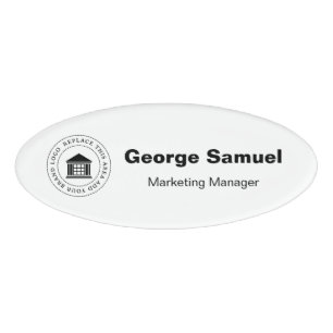 Etiqueta De Nombre Logotipo de negocio simple Nombre Cargo