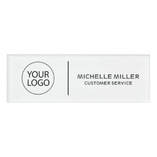 Etiqueta De Nombre Logotipo de Personalizado de moda Empleados Logo C