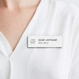 Etiqueta De Nombre Logotipo de personalizado Elegante Título de imán