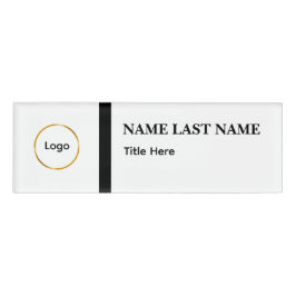 Etiqueta De Nombre Logotipo personalizado elegante imán azul polvorie