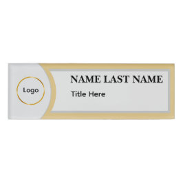 Etiqueta De Nombre Logotipo personalizado elegante imán de azul polvo