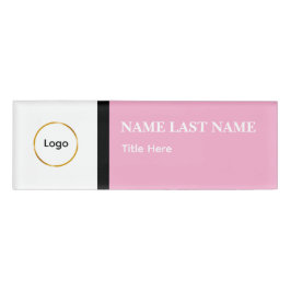 Etiqueta De Nombre Logotipo personalizado elegante imán de azul polvo
