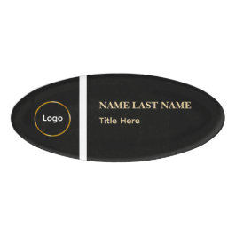 Etiqueta De Nombre Logotipo personalizado elegante imán de azul polvo
