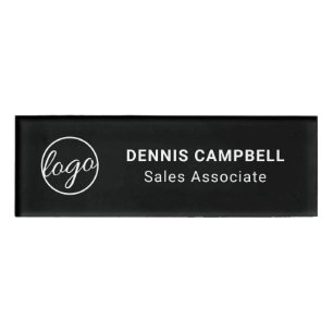 Etiqueta De Nombre Logotipo profesional para empresas negras