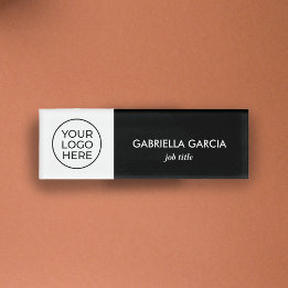 Etiqueta De Nombre Logotipo Profesional Personalizado Empleado