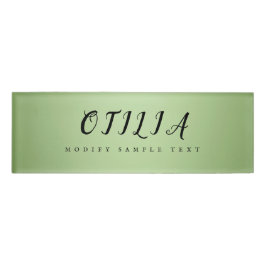 Etiqueta De Nombre Lujo Mint Green Beauty Salon Personal Nombre disti