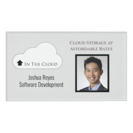 Etiqueta De Nombre Magnético horizontal reutilizable de fotografías e