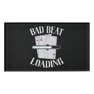 Etiqueta De Nombre Mala apuesta Cargando Texas Holdem Casino Funny Po