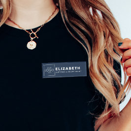 Etiqueta De Nombre Marca de la empresa Tu logotipo aquí Nombre Etique