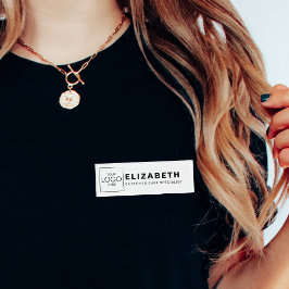 Etiqueta De Nombre Marca de la empresa Tu logotipo aquí Nombre Etique