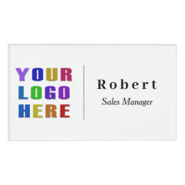 Etiqueta De Nombre Marca de nombre personalizado con logotipo