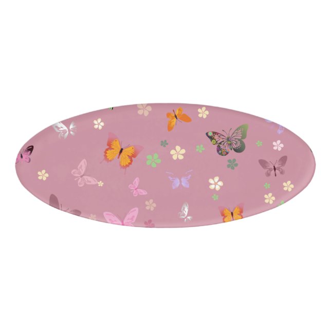 Etiqueta De Nombre Mariposa (Anverso)