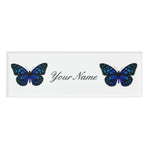 Etiqueta De Nombre Mariposas gemelas Thunder_Cove