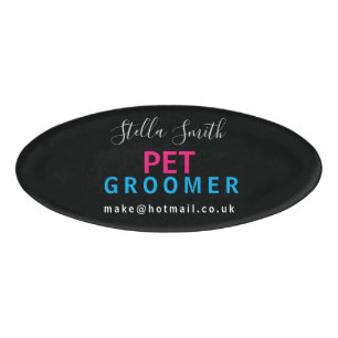 Etiqueta De Nombre MASCOTA groomer, caminante de perros, artista dise