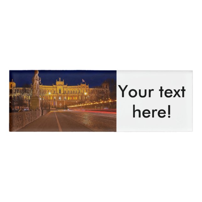 Etiqueta De Nombre Maximilianeum Munich (Anverso)