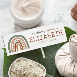 Etiqueta De Nombre Médica de enfermería y partera