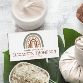 Etiqueta De Nombre Médica de enfermería y partera