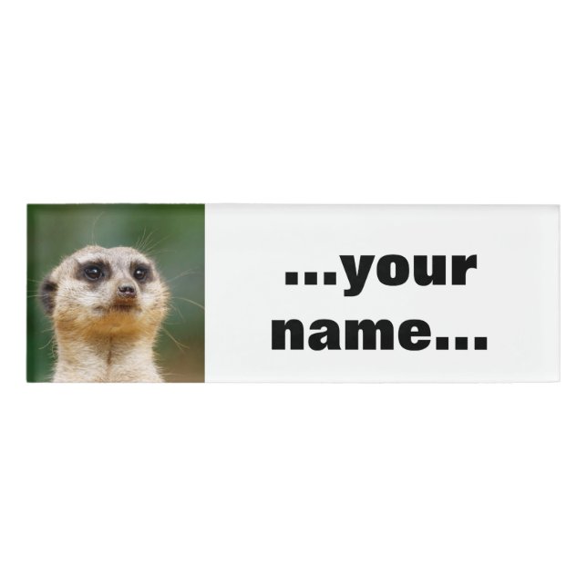 Etiqueta De Nombre Meerkat 005 (Anverso)