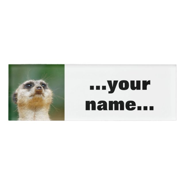 Etiqueta De Nombre Meerkat 012 (Anverso)