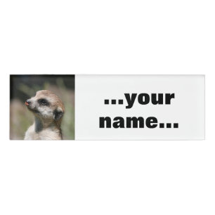 Etiqueta De Nombre Meerkat 014