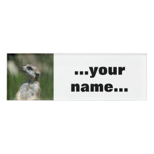 Etiqueta De Nombre Meerkat 015