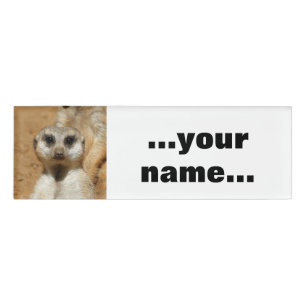 Etiqueta De Nombre Meerkat 016