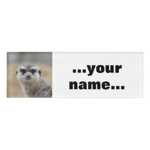 Etiqueta De Nombre Meerkat 022
