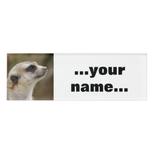 Etiqueta De Nombre Meerkat 028