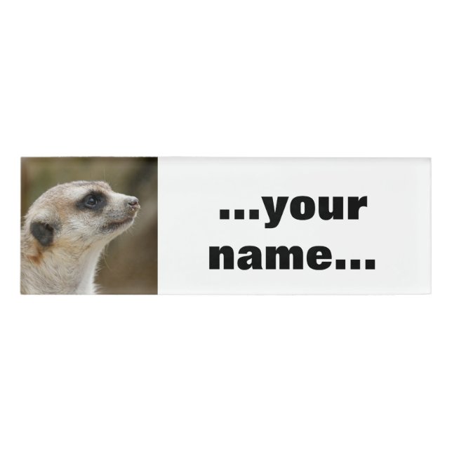 Etiqueta De Nombre Meerkat 028 (Anverso)