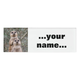 Etiqueta De Nombre Meerkat 035