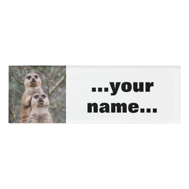 Etiqueta De Nombre Meerkat 035 (Anverso)