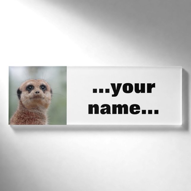 Etiqueta De Nombre Meerkat 036 (Anverso)
