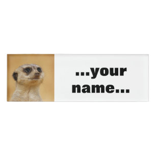 Etiqueta De Nombre Meerkat 037