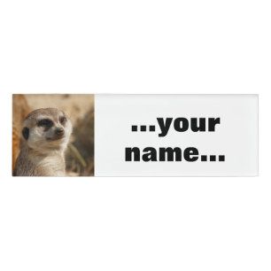 Etiqueta De Nombre Meerkat 041
