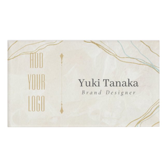 Etiqueta De Nombre Minimal Name Badge | Elegant Magnetic Acrylic Name (Anverso)