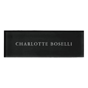 Etiqueta De Nombre Minimalista elegante profesional clásico simple