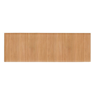 Etiqueta De Nombre Mirada de madera de bambú natural del grano
