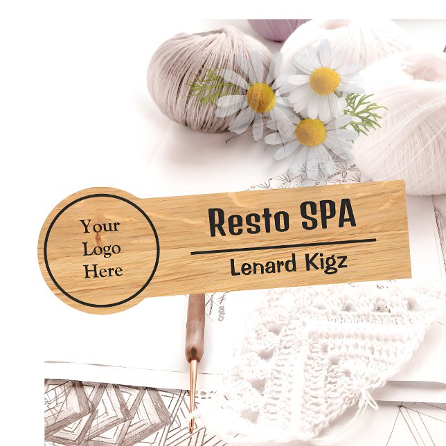 Etiqueta de nombre moderna personalizada, acabado  (Subido por el creador)