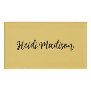 Etiqueta De Nombre Moderno y elegante llano simple caligrafía de colo