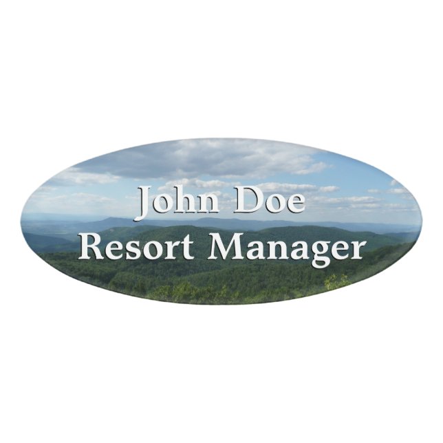 Etiqueta De Nombre Montañas Apalaches I Shenandoah (Anverso)