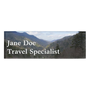 Etiqueta De Nombre Morton Overlook en Great Smoky Mountains