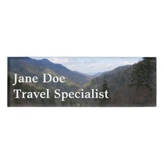 Etiqueta De Nombre Morton Overlook en Great Smoky Mountains