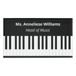 Etiqueta De Nombre Músico de música de teclado de Piano Keys personal