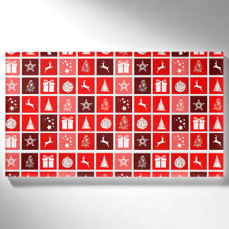 Etiqueta De Nombre Navidad Decoración Patrón rojo de vacaciones