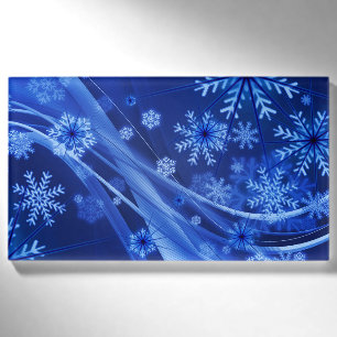 Etiqueta De Nombre Navidades del Blue Winter Snowflakes