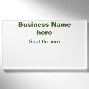 Etiqueta De Nombre negocio simple agregue su nombre texto código q r