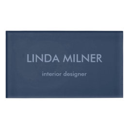 Etiqueta De Nombre Negocio simple y mínimo