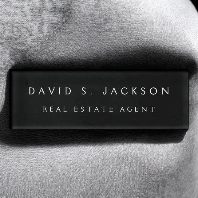 Etiqueta De Nombre Negros profesionales y negocios modernos (Subido por el creador)