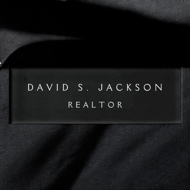 Etiqueta De Nombre Negros profesionales y negocios modernos (Subido por el creador)